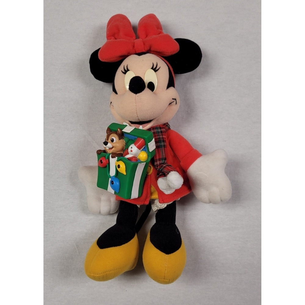 Fisher-Price 2001 Disney Minnie Mouse "Holiday Friend" Musical Plush Works Read